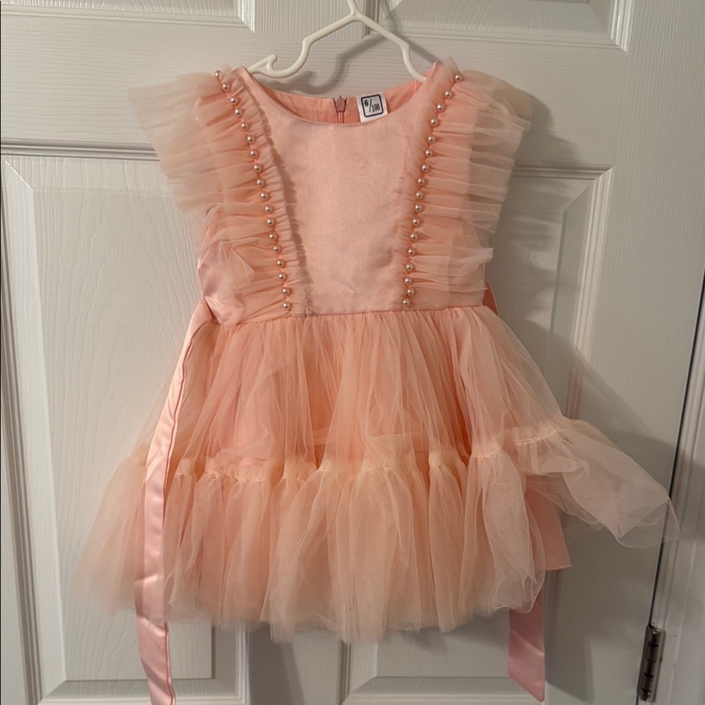 Peach Tulle Kids Costume Dress